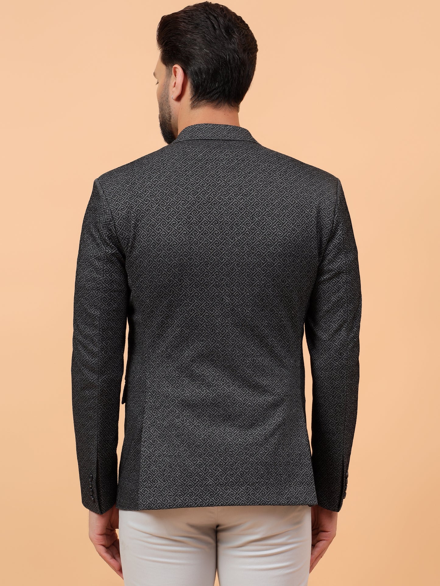 Elegant Charcoal Textured Blazer