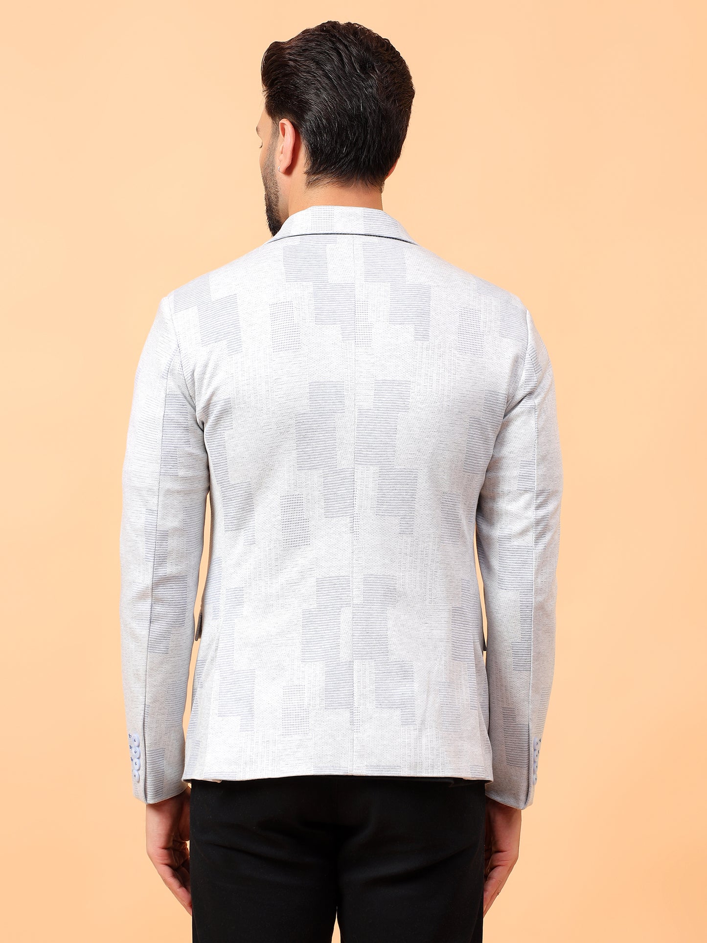 Off White Checkered Blazer