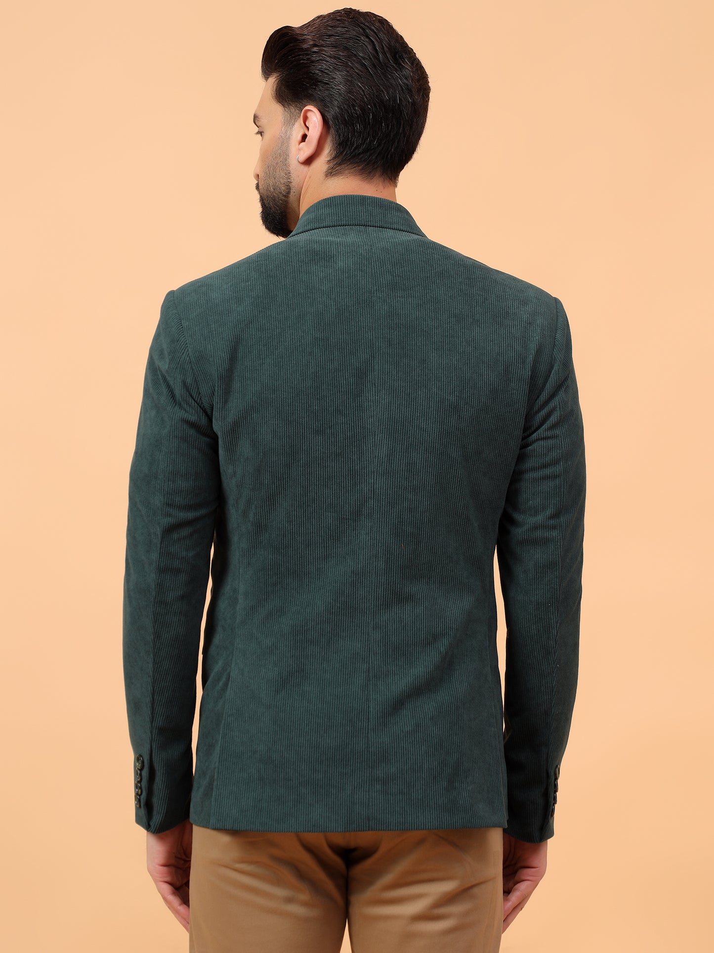 Classic Olive Green Corduroy Blazer