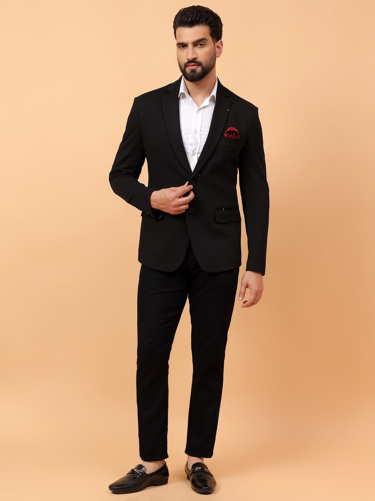 Black Textured Blazer