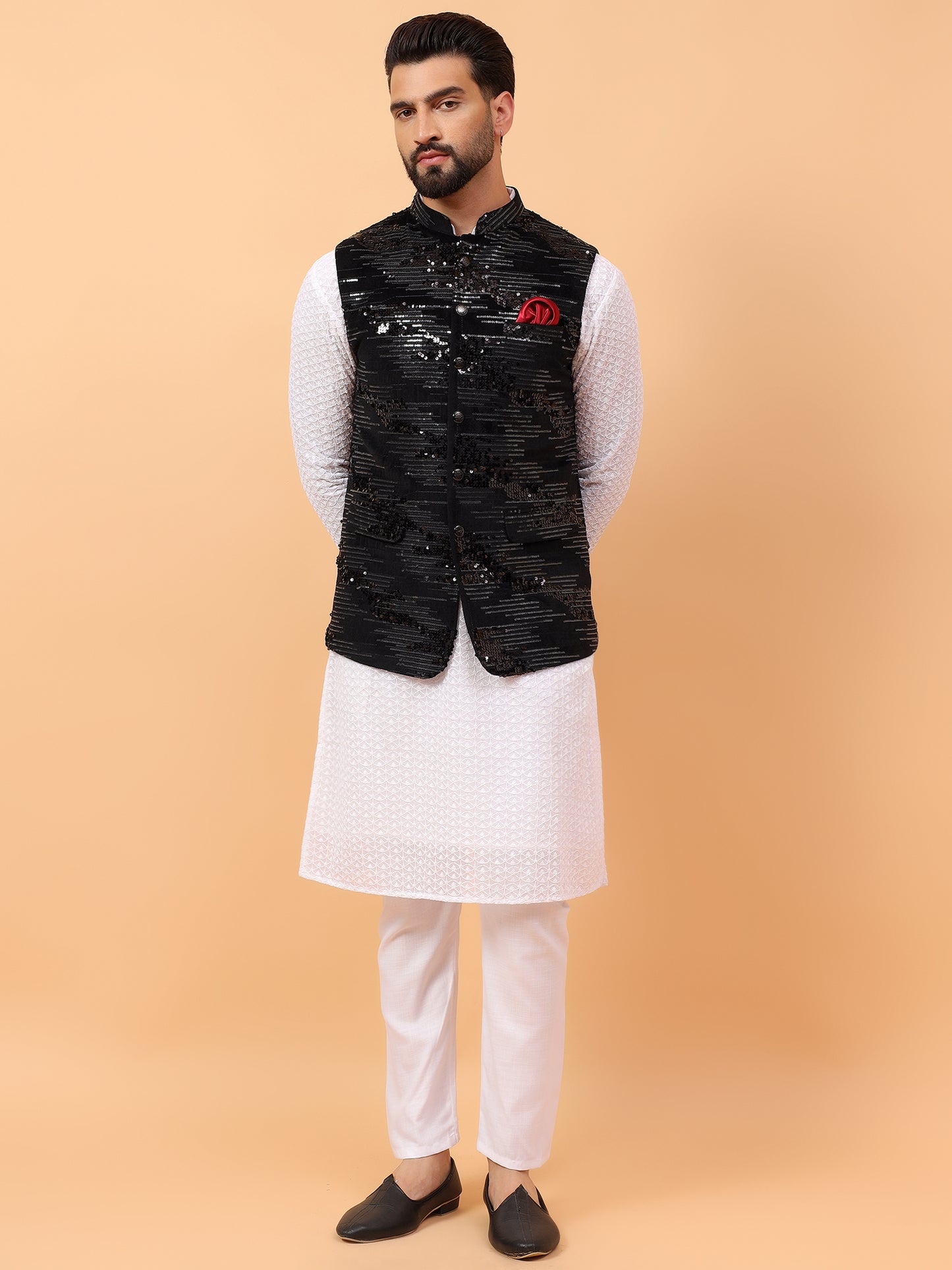 Black Velvet Nehru Jacket