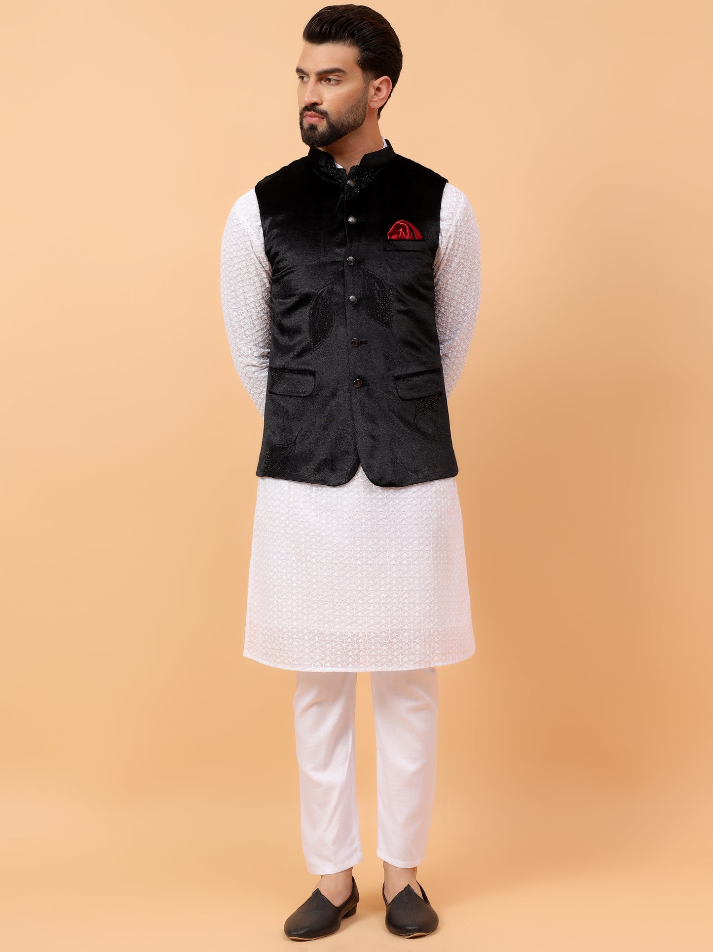 Velvet Black Nehru Jacket