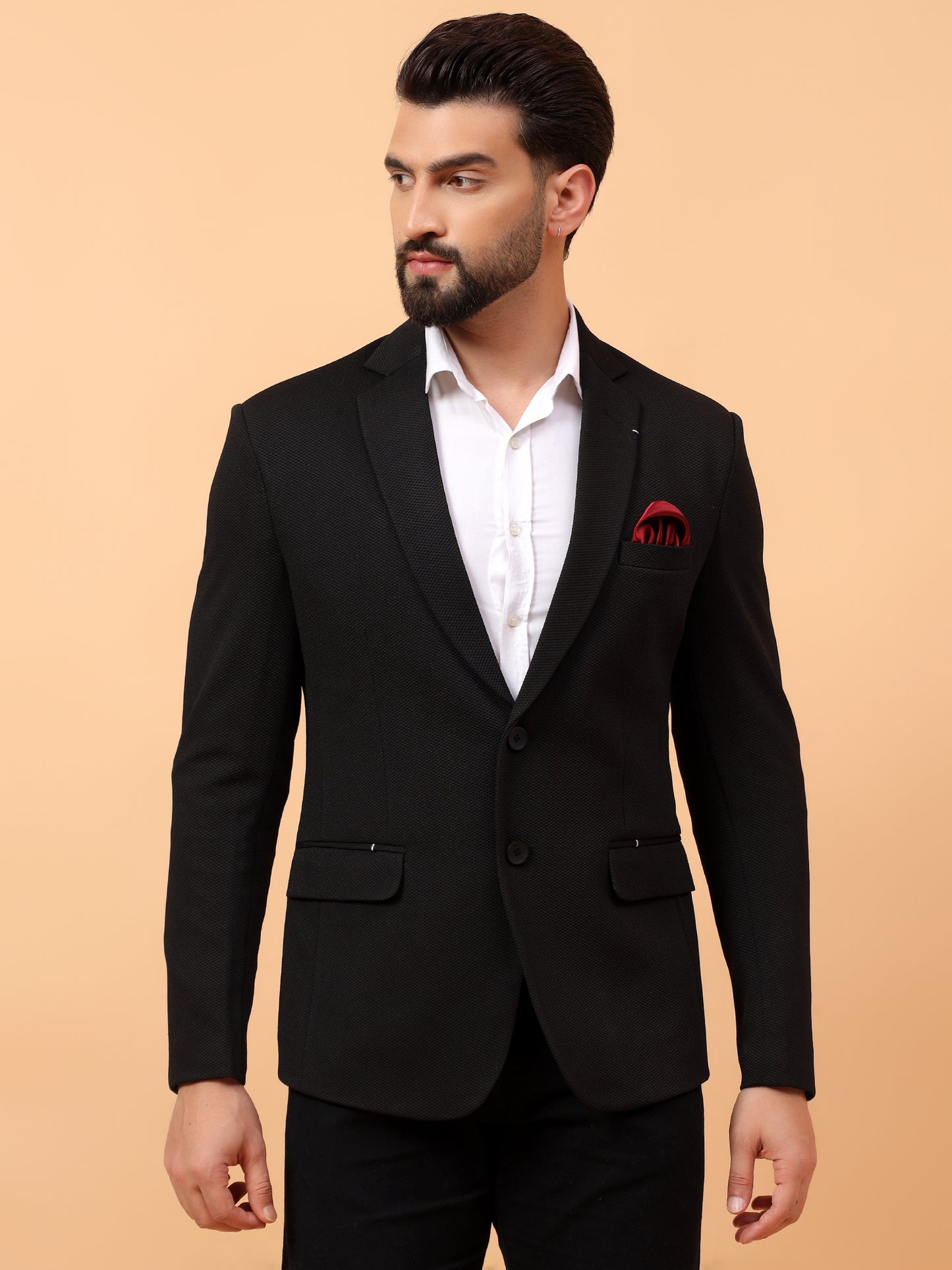 Black Textured Blazer