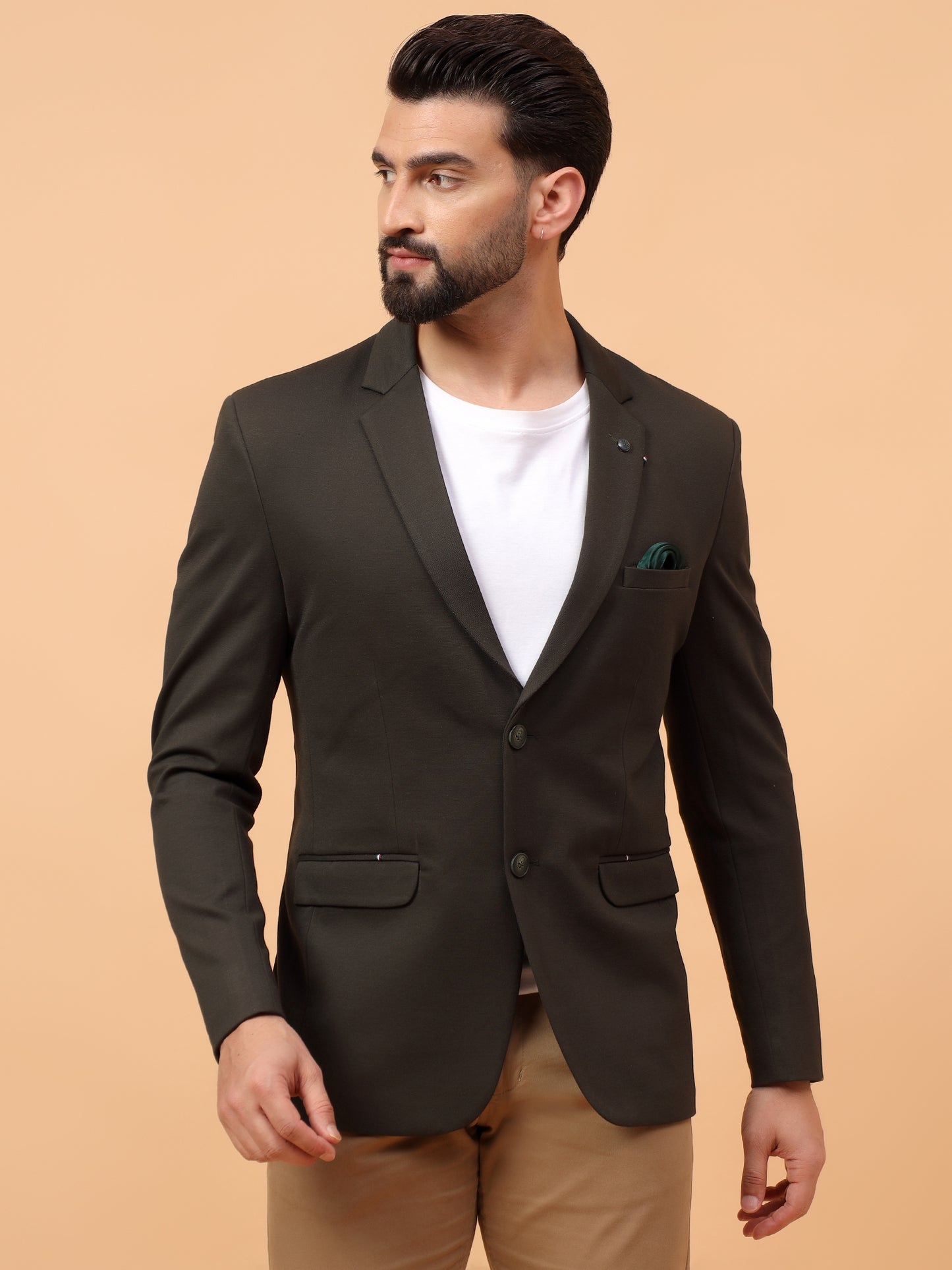 Polycotton Olive Green Blazer