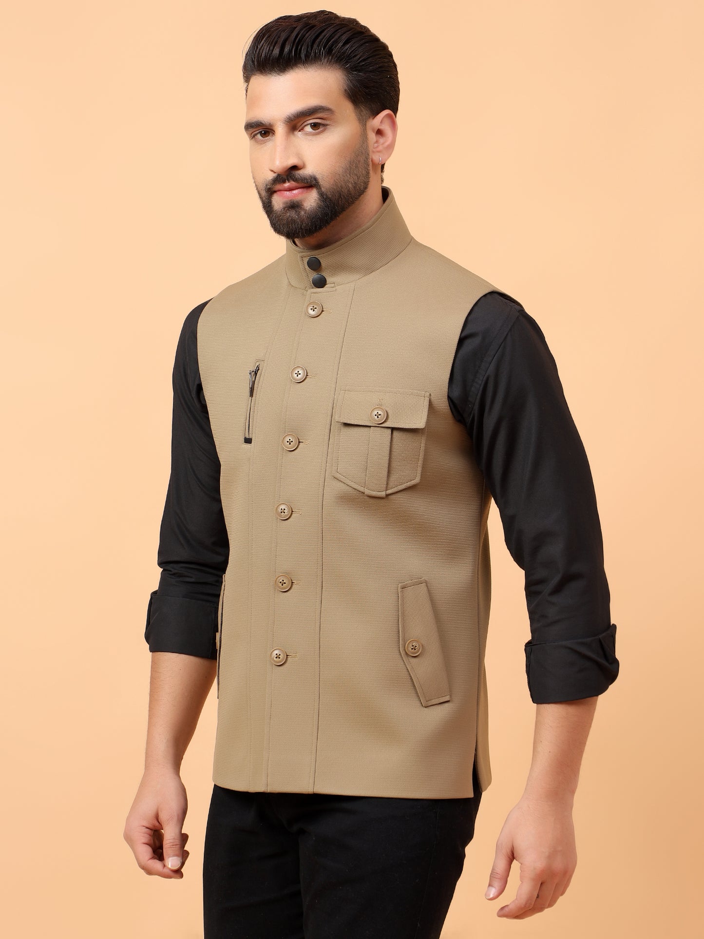 Stylish Beige Waistcoat