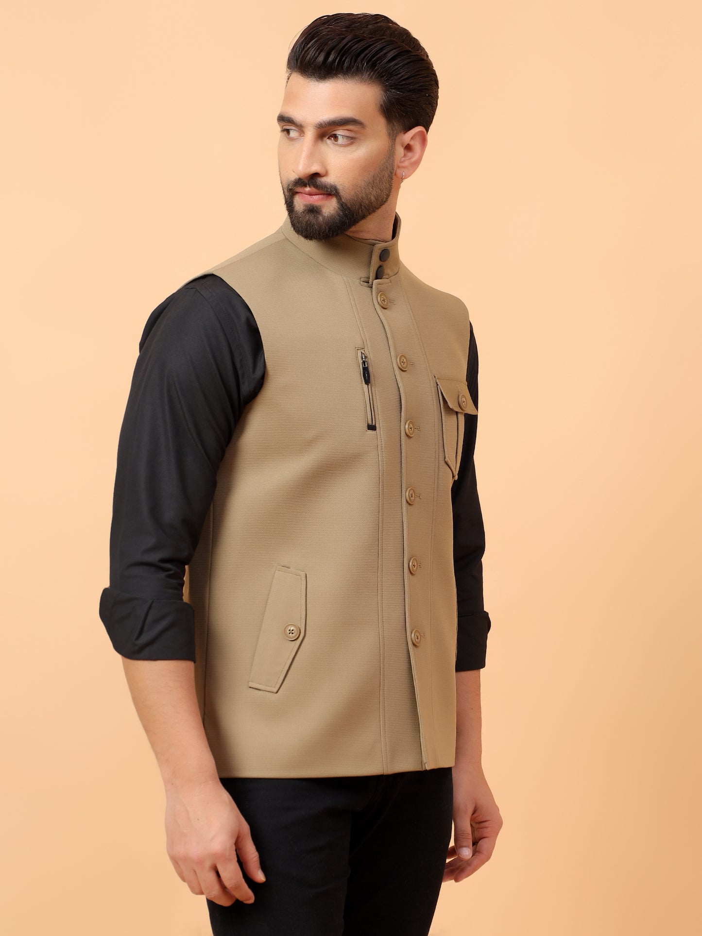 Stylish Beige Waistcoat