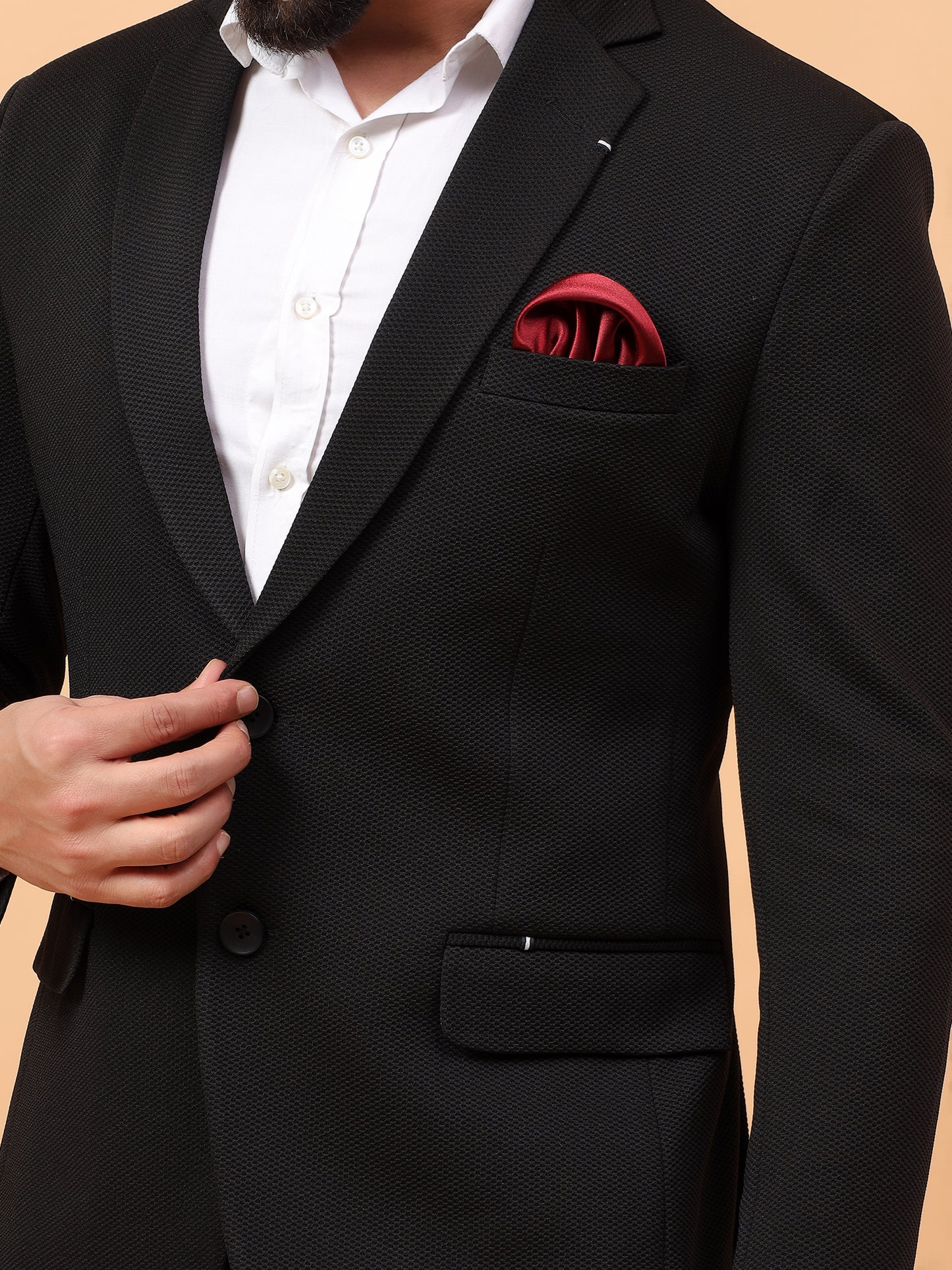 Black Textured Blazer