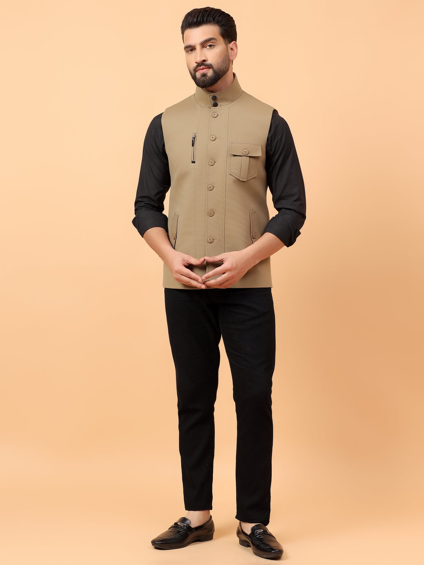 Stylish Beige Waistcoat