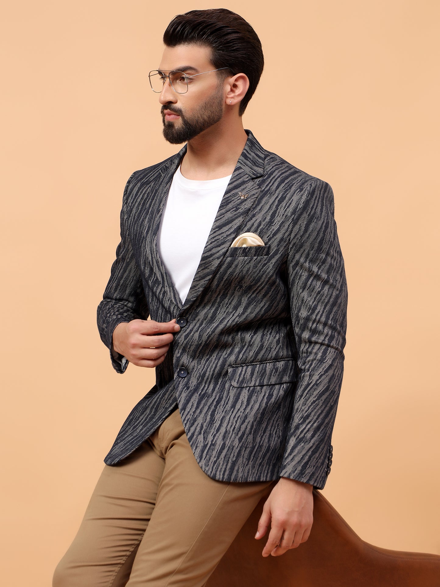 Black & White Printed Blazer
