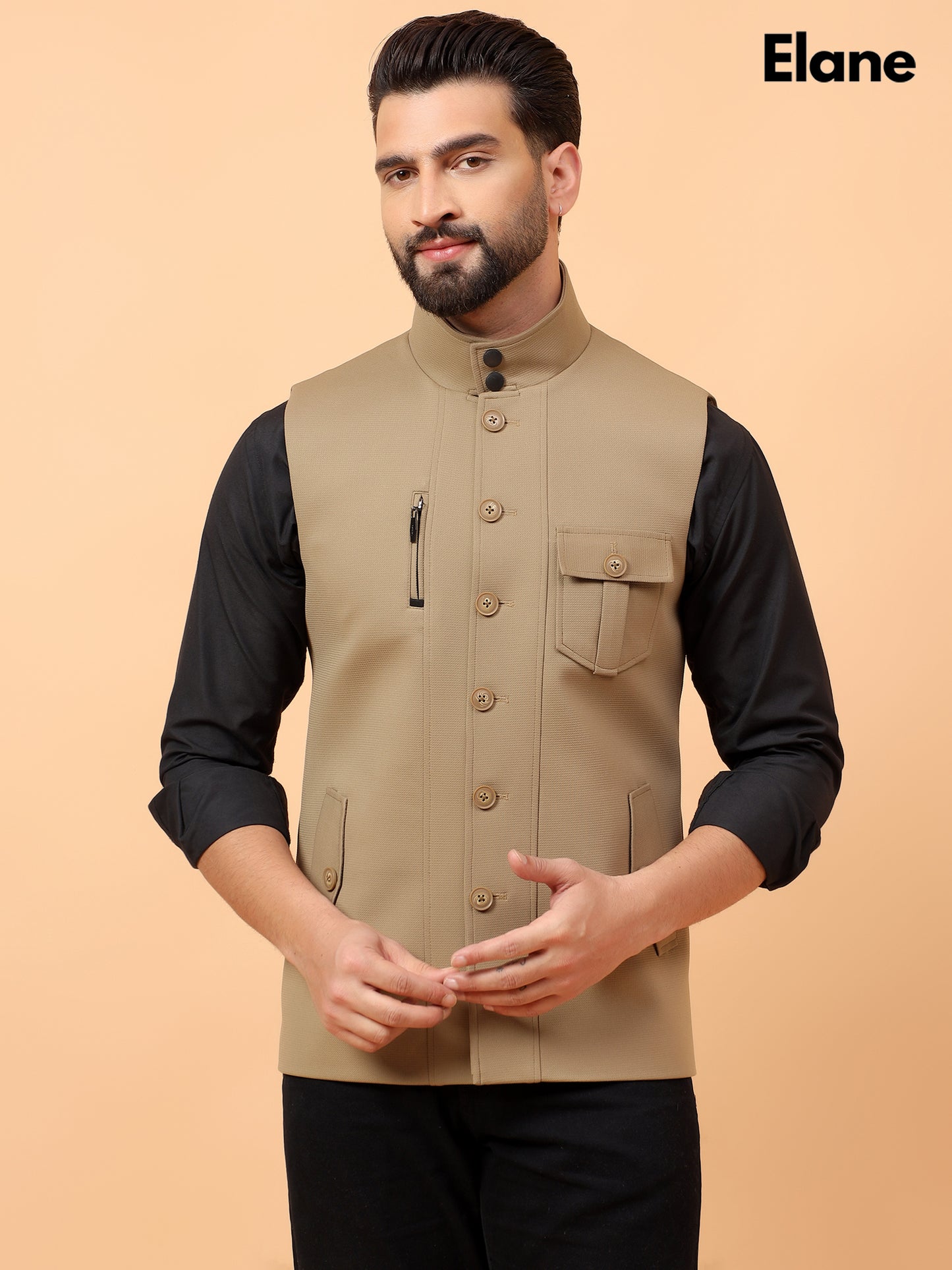 Stylish Beige Waistcoat