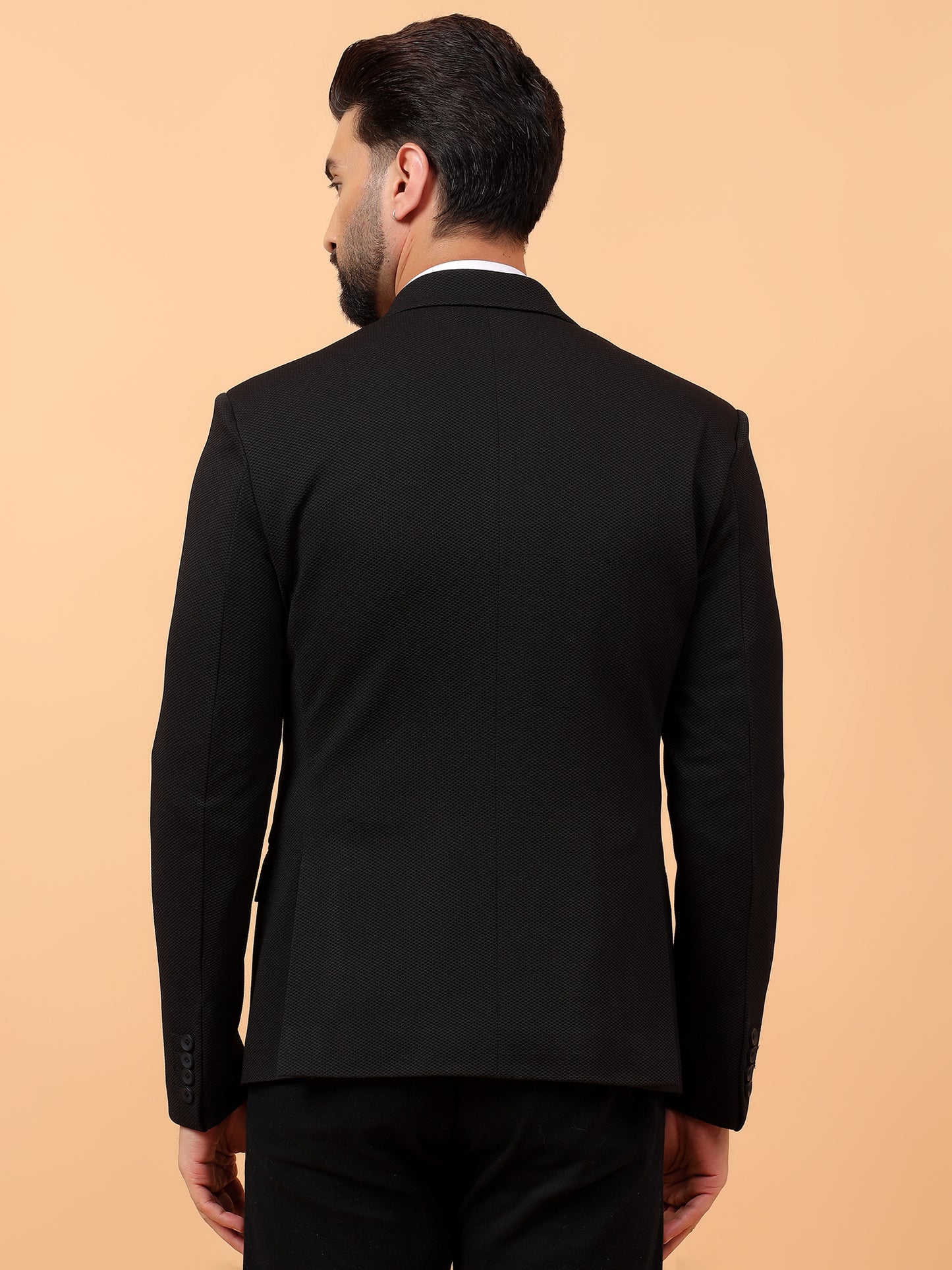 Black Textured Blazer