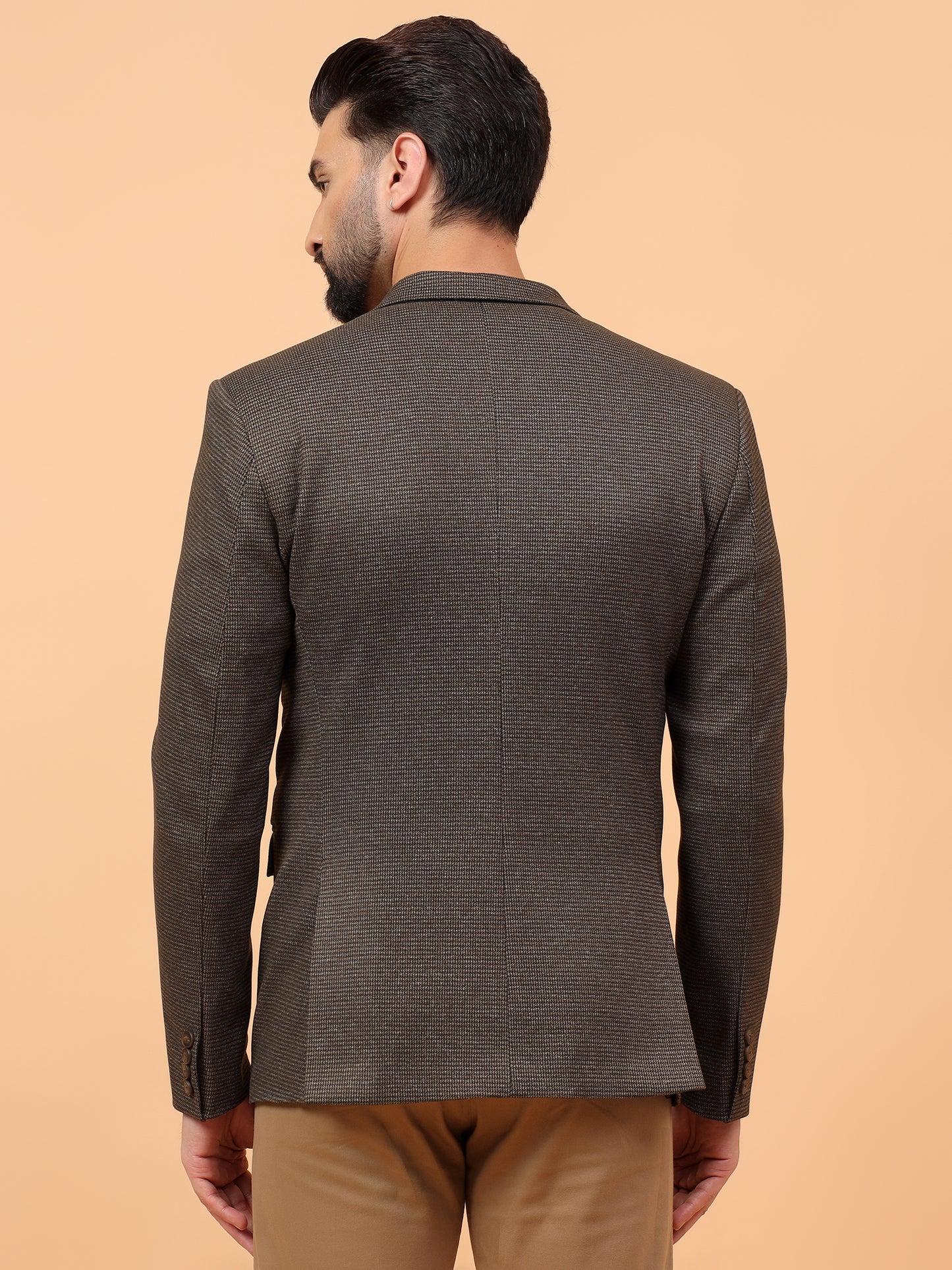 Timeless Brown Textured Blazer