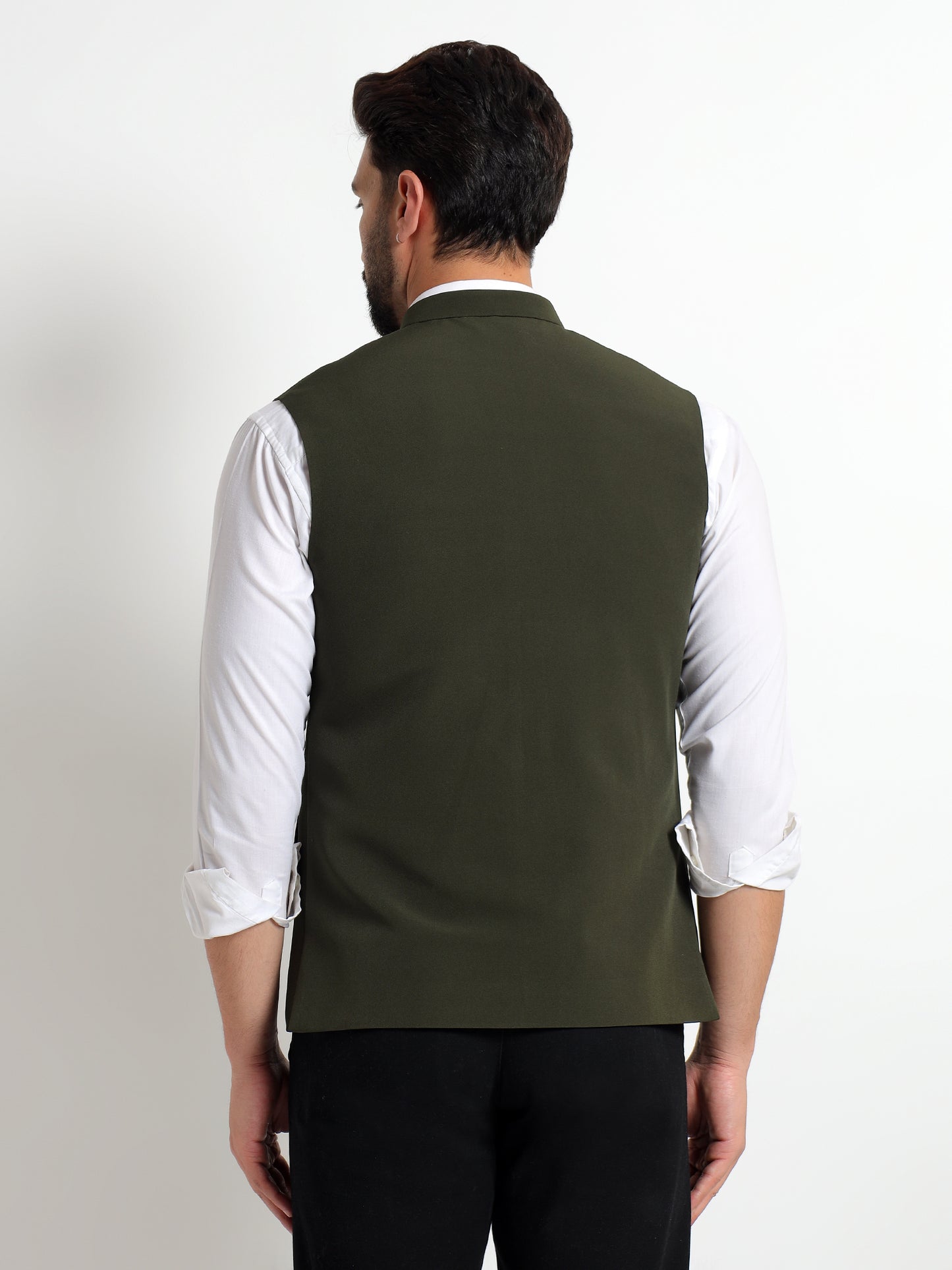 Olive Green Nehru Jacket