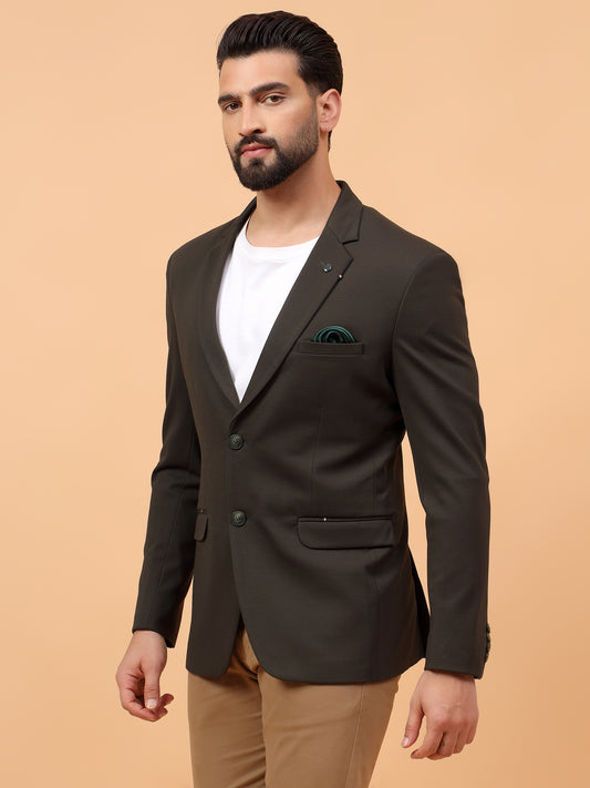 Polycotton Olive Green Blazer