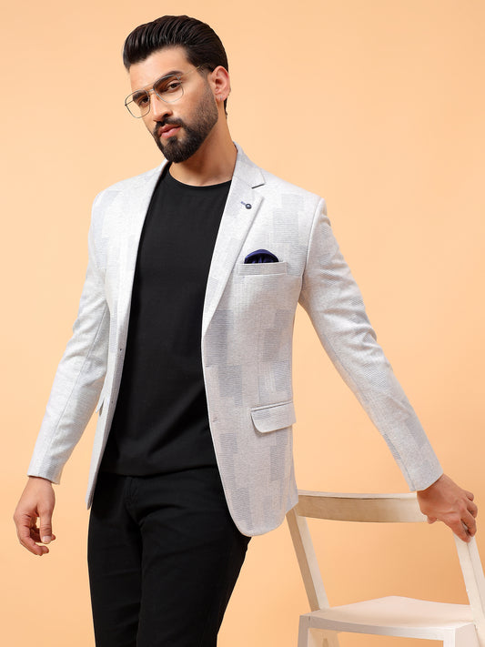 Off White Checkered Blazer