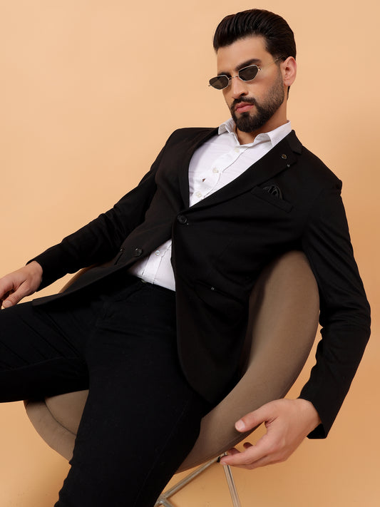 Classic Black Single Breasted Blazer